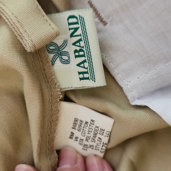 New in pkg Haband mens pants 36L - lightweight khaki - Picture 2 of 7